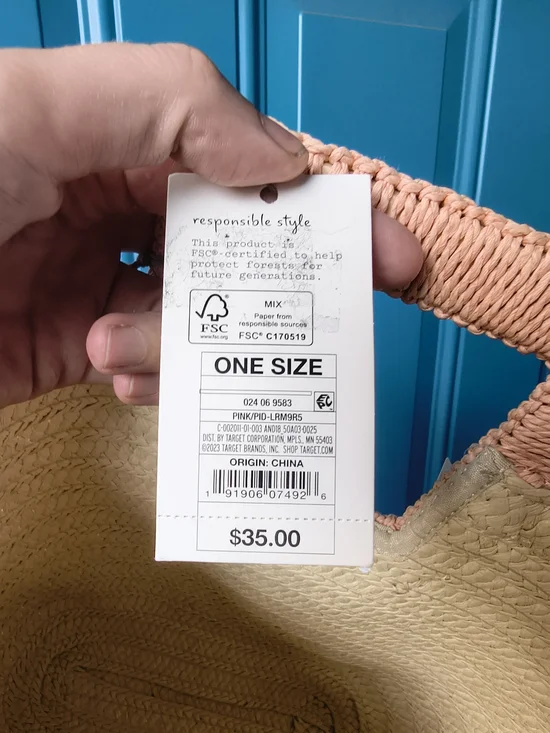 a new day PinkCrochet Square-Handle Tote Bag - Picture 6 of 7